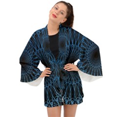 Abstract Rosette Web Network Long Sleeve Kimono by Vaneshart