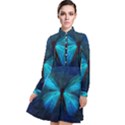 Animal Butterfly Insect Long Sleeve Chiffon Shirt Dress View1