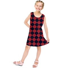 Block Fiesta - Apple Red & Black Kids  Tunic Dress by FashionBoulevard