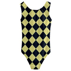 Block Fiesta - Blonde Yellow & Black Kids  Cut-out Back One Piece Swimsuit by FashionBoulevard