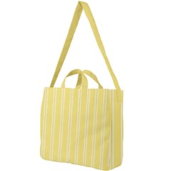 Nice Stripes - Blonde Yellow Square Shoulder Tote Bag by FashionBoulevard