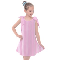 Nice Stripes - Blush Pink Kids  Tie Up Tunic Dress by FashionBoulevard