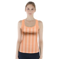 Nice Stripes - Cantaloupe Orange Racer Back Sports Top by FashionBoulevard