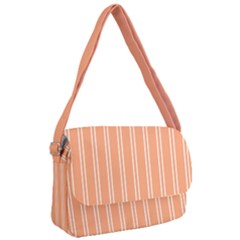 Nice Stripes - Cantaloupe Orange Courier Bag by FashionBoulevard