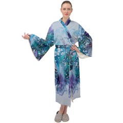 Sea Anemone Maxi Velour Kimono by CKArtCreations