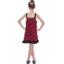 Polka Dots Black On Carmine Red Kids  Overall Dress View2