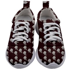 White Rose In Maroon Kids Athletic Shoes by snowwhitegirl