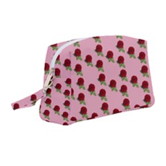 Rose In Pink Wristlet Pouch Bag (medium) by snowwhitegirl