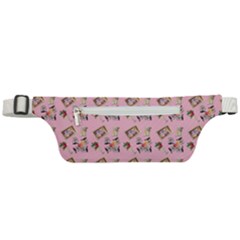 Robin Art Pink Pattern Active Waist Bag by snowwhitegirl