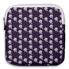 White Rose In Purple Mini Square Pouch by snowwhitegirl