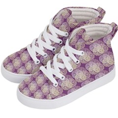 Doily Only Pattern Purple Kids  Hi-top Skate Sneakers by snowwhitegirl