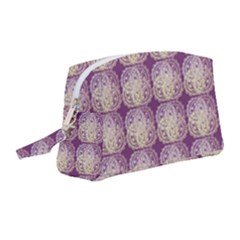 Doily Only Pattern Purple Wristlet Pouch Bag (medium) by snowwhitegirl