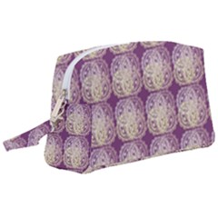 Doily Only Pattern Purple Wristlet Pouch Bag (large) by snowwhitegirl