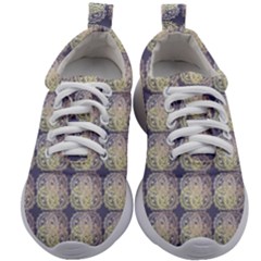 Doily Only Pattern Blue Kids Athletic Shoes by snowwhitegirl