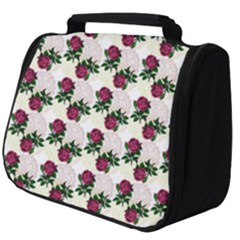 Doily Rose Pattern White Full Print Travel Pouch (big) by snowwhitegirl