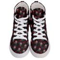 Dark Floral Butterfly Burgundy Men s Hi-Top Skate Sneakers View1