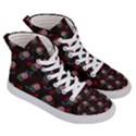 Dark Floral Butterfly Burgundy Men s Hi-Top Skate Sneakers View3