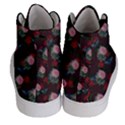 Dark Floral Butterfly Burgundy Men s Hi-Top Skate Sneakers View4