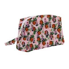 Fiola Pattern Pink Wristlet Pouch Bag (medium) by snowwhitegirl