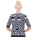 Black And White Crazy Pattern Cropped Button Cardigan View2