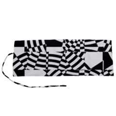 Black And White Crazy Pattern Roll Up Canvas Pencil Holder (s) by Sobalvarro