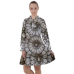 Pattern Abstract Structure Art All Frills Chiffon Dress by Nexatart