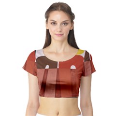 Sophie Taeuber Arp, Composition À Motifs D arceaux Ou Composition Horizontale Verticale Short Sleeve Crop Top by Sobalvarro