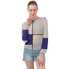 Tableau I, By Piet Mondriaan Banded Bottom Chiffon Top by Sobalvarro