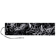 Graffiti Abstract Collage Print Pattern Roll Up Canvas Pencil Holder (l) by dflcprintsclothing