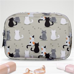 Cute Cat Seamless Pattern Make Up Pouch (small) by Vaneshart