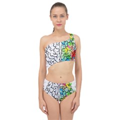 Brain Mind Psychology Idea Drawing Spliced Up Two Piece Swimsuit by Wegoenart