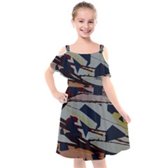 Migraine Kids  Cut Out Shoulders Chiffon Dress by WILLBIRDWELL