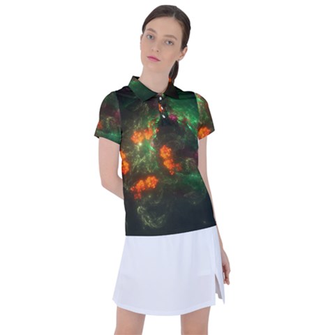 Space Cosmos Galaxy Universe Sky Women s Polo Tee by Wegoenart