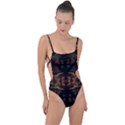 Fractal Fantasy Texture Pattern Tie Strap One Piece Swimsuit View1