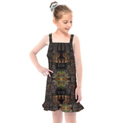 Fractal Fantasy Mystic Design Kids  Overall Dress by Wegoenart