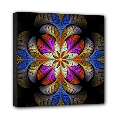 Fractal Flower Fantasy Pattern Mini Canvas 8  X 8  (stretched) by Wegoenart