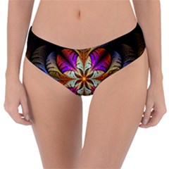 Fractal Flower Fantasy Pattern Reversible Classic Bikini Bottoms by Wegoenart