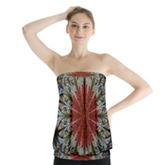 Fractal Floral Fantasy Flower Strapless Top by Wegoenart