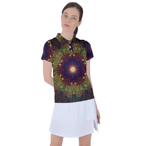 Art Abstract Fractal Pattern Women s Polo Tee by Wegoenart