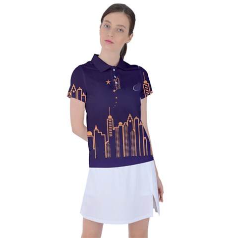 Skyscraper Town Urban Towers Women s Polo Tee by Wegoenart