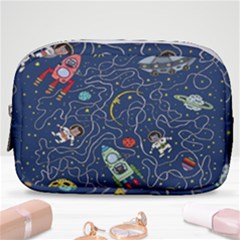 Cat Cosmos Cosmonaut Rocket Make Up Pouch (small) by Wegoenart