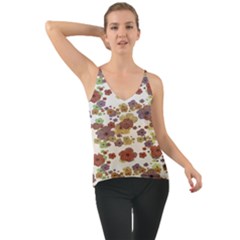 Multicolored Floral Collage Print Chiffon Cami by dflcprintsclothing