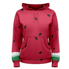 Minimalist Summer Watermelon Wallpaper Women s Pullover Hoodie by Nexatart