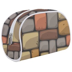 Colorful Brick Wall Texture Makeup Case (medium) by Nexatart