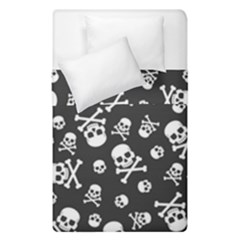 Skull Crossbones Seamless Pattern Holiday Halloween Wallpaper Wrapping Packing Backdrop Duvet Cover Double Side (single Size) by Nexatart