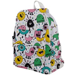 Funny Monster Pattern Top Flap Backpack by Nexatart