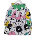 Funny Monster Pattern Top Flap Backpack View3