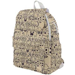 Seamless Pattern With Cute Monster Doodle Top Flap Backpack by Nexatart