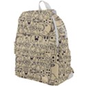 Seamless Pattern With Cute Monster Doodle Top Flap Backpack View1