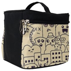 Seamless Pattern With Cute Monster Doodle Make Up Travel Bag (big) by Nexatart